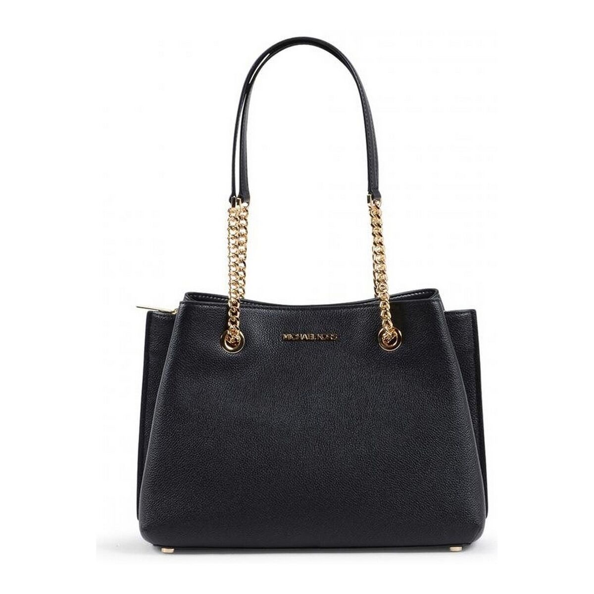 Michael Kors Teagan Large Shoulder Bag – Svart Läderväska med Kedjerem (35S0GXZS7L)
