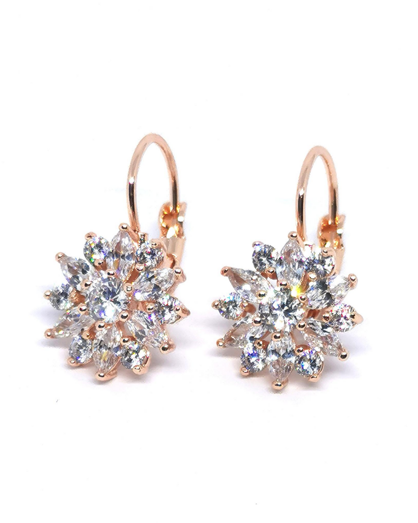 Sunflower Diamond Shine Örhängen – 18K Guldpläterad Elegans