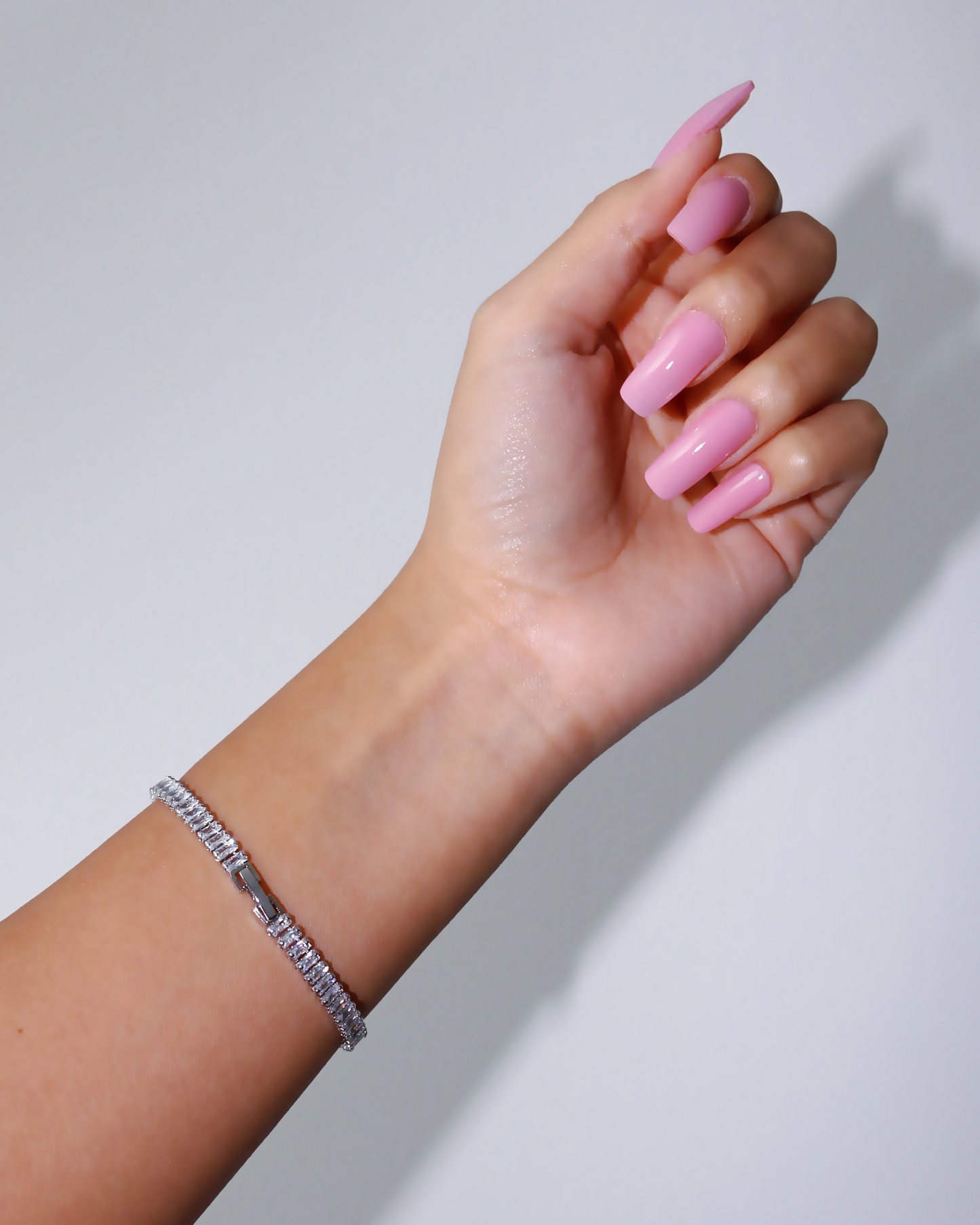 Icy Tennis Armband i 925 Sterling Silver & 18K Vitguldplätering – Elegant Smycke